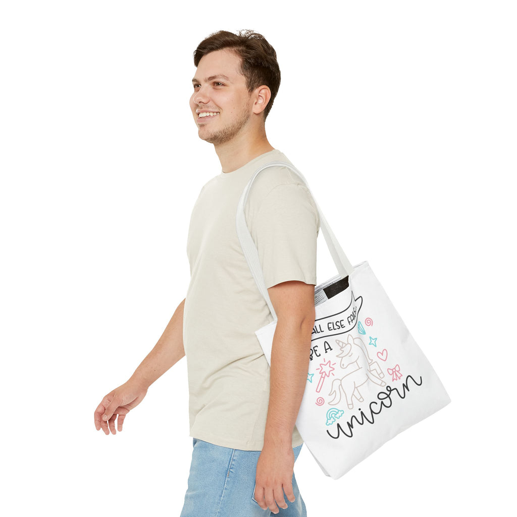 Unicorn Tote Bag — "If All Else Fails... Be a Unicorn" Cute Pastel Shopper
