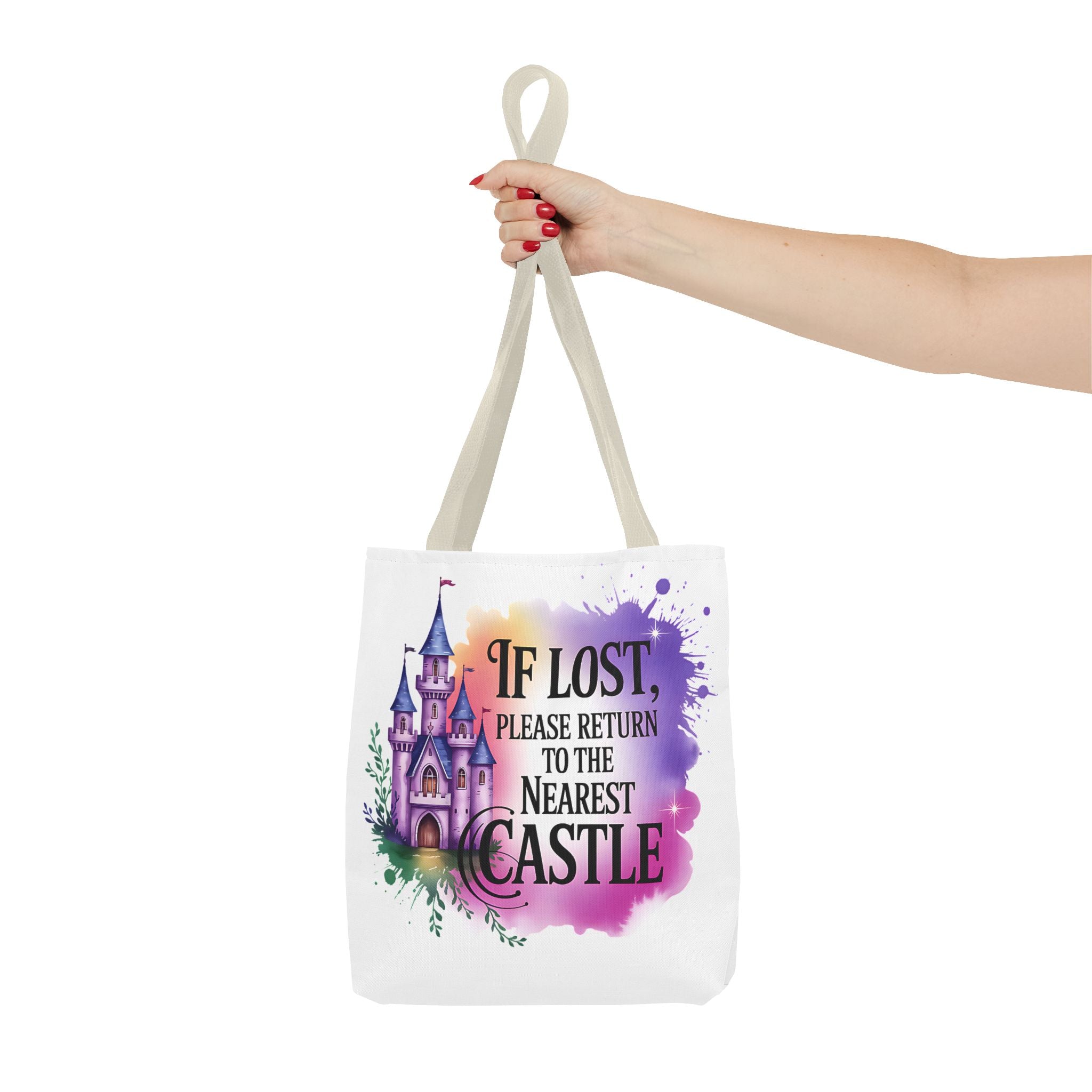 Castle Quote Tote Bag – "If Lost Please Return to the Nearest Castle"