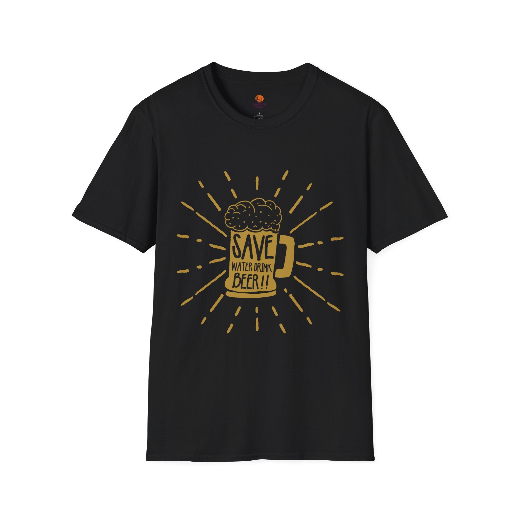 Save Water, Drink Beer T-Shirt — Funny Beer Mug Graphic Tee for Beer Lovers