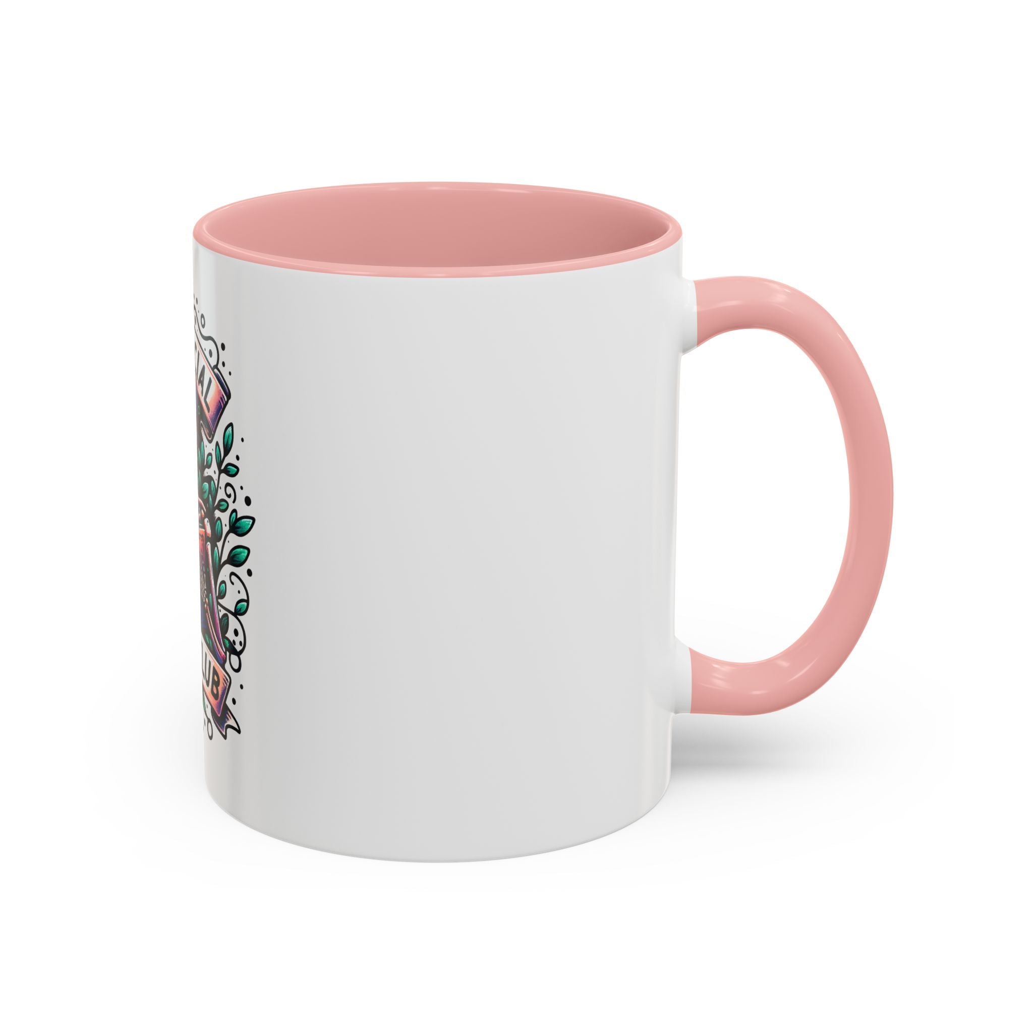 Accent Mug — "Anti-Social Book Club" Skull & Book Coffee Mug (11/15oz)