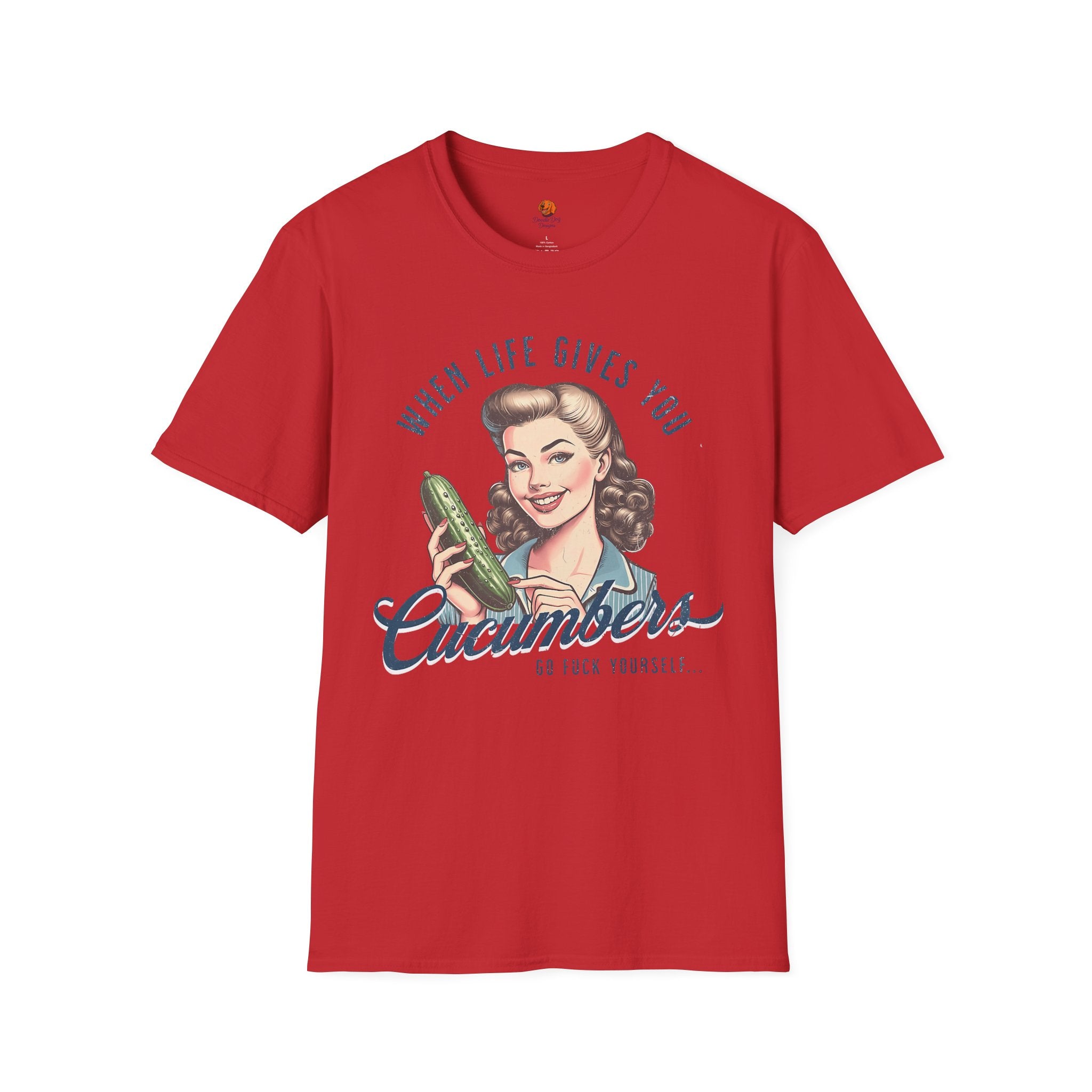 T-Shirt — “When Life Gives You Cucumbers” Vintage Retro Kitchen Tee
