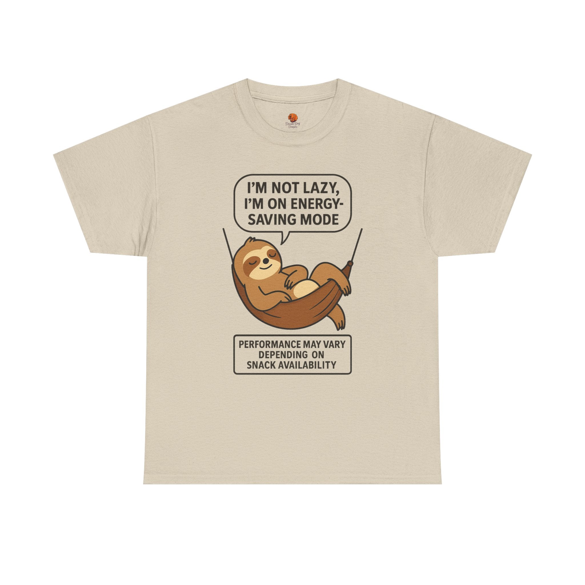 Sloth Energy-Saving Tee – "I'm Not Lazy, I'm On Energy-Saving Mode" Cotton Shirt