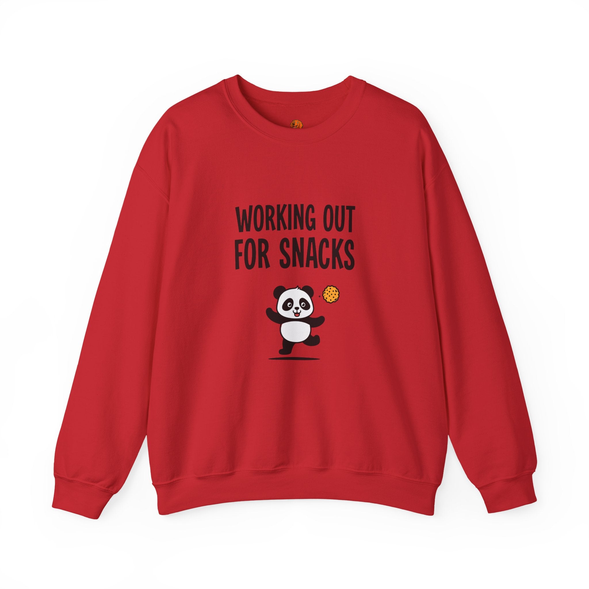 Sweatshirt — "Working Out for Snacks" Cute Panda Crewneck