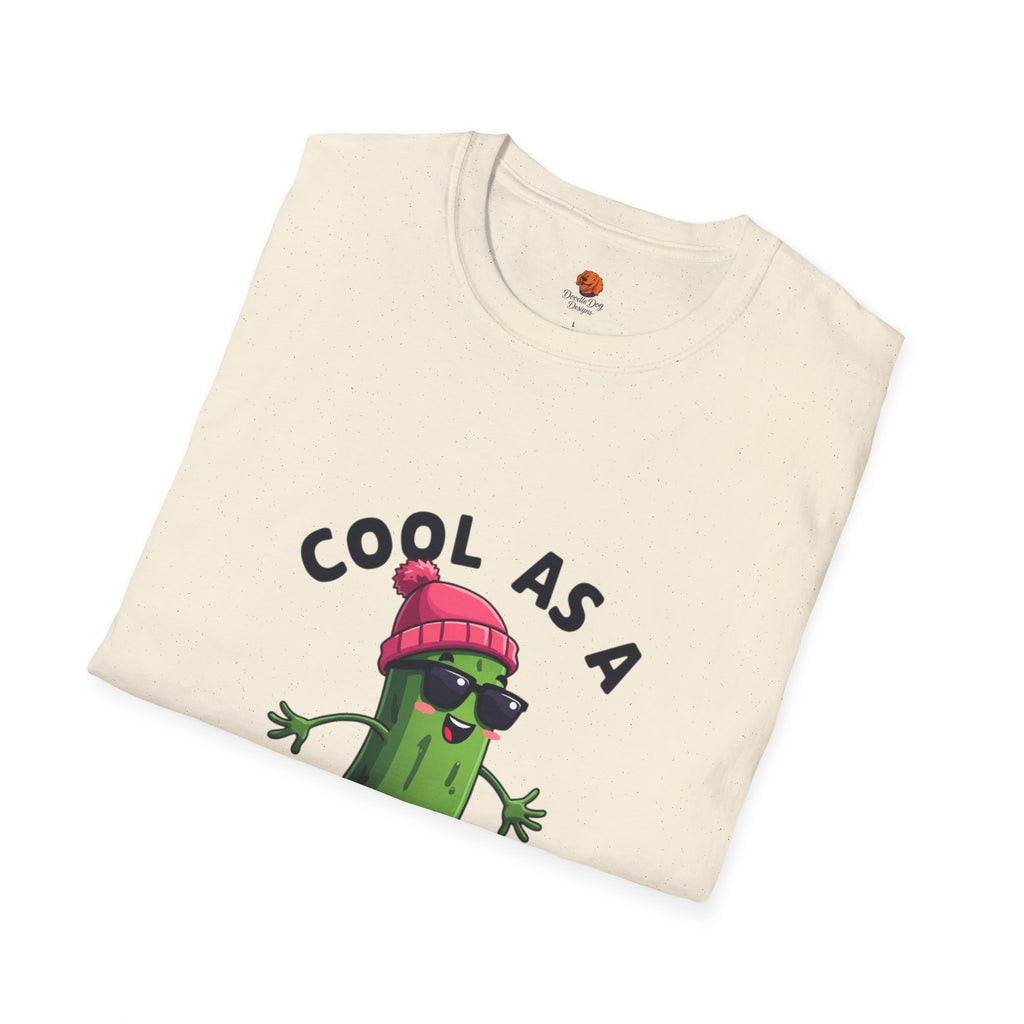 Cool As A Cucumber T-Shirt — Funky Walking Cucumber Graphic Tee