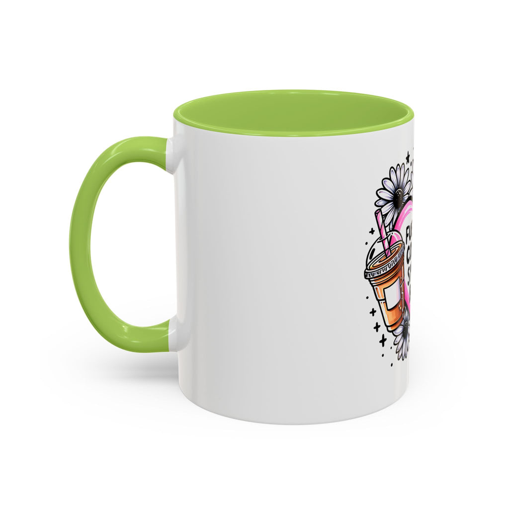Fueled by Coffee & Smutty Books Mug — Floral Heart Coffee Cup (11/15oz)