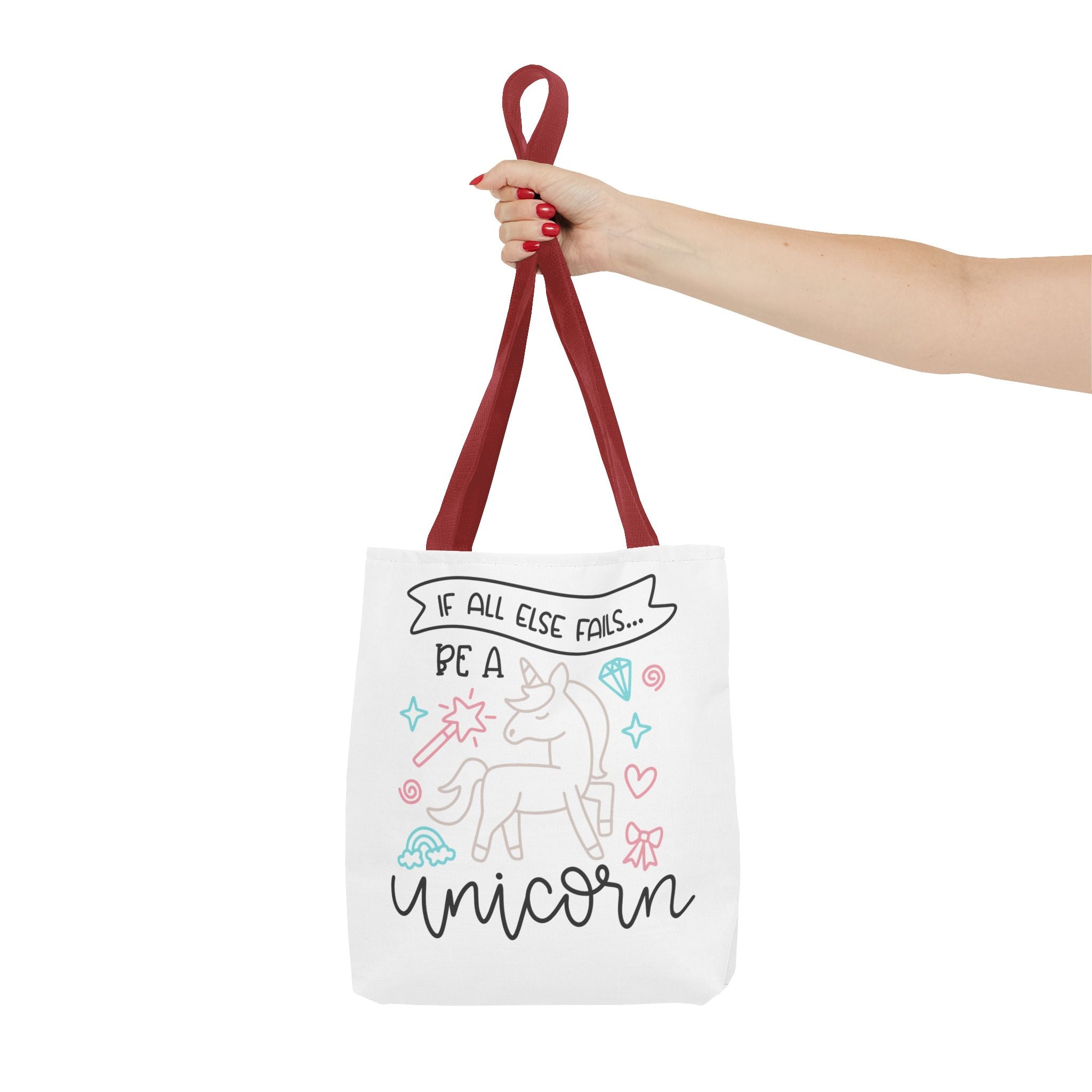 Unicorn Tote Bag — "If All Else Fails... Be a Unicorn" Cute Pastel Shopper