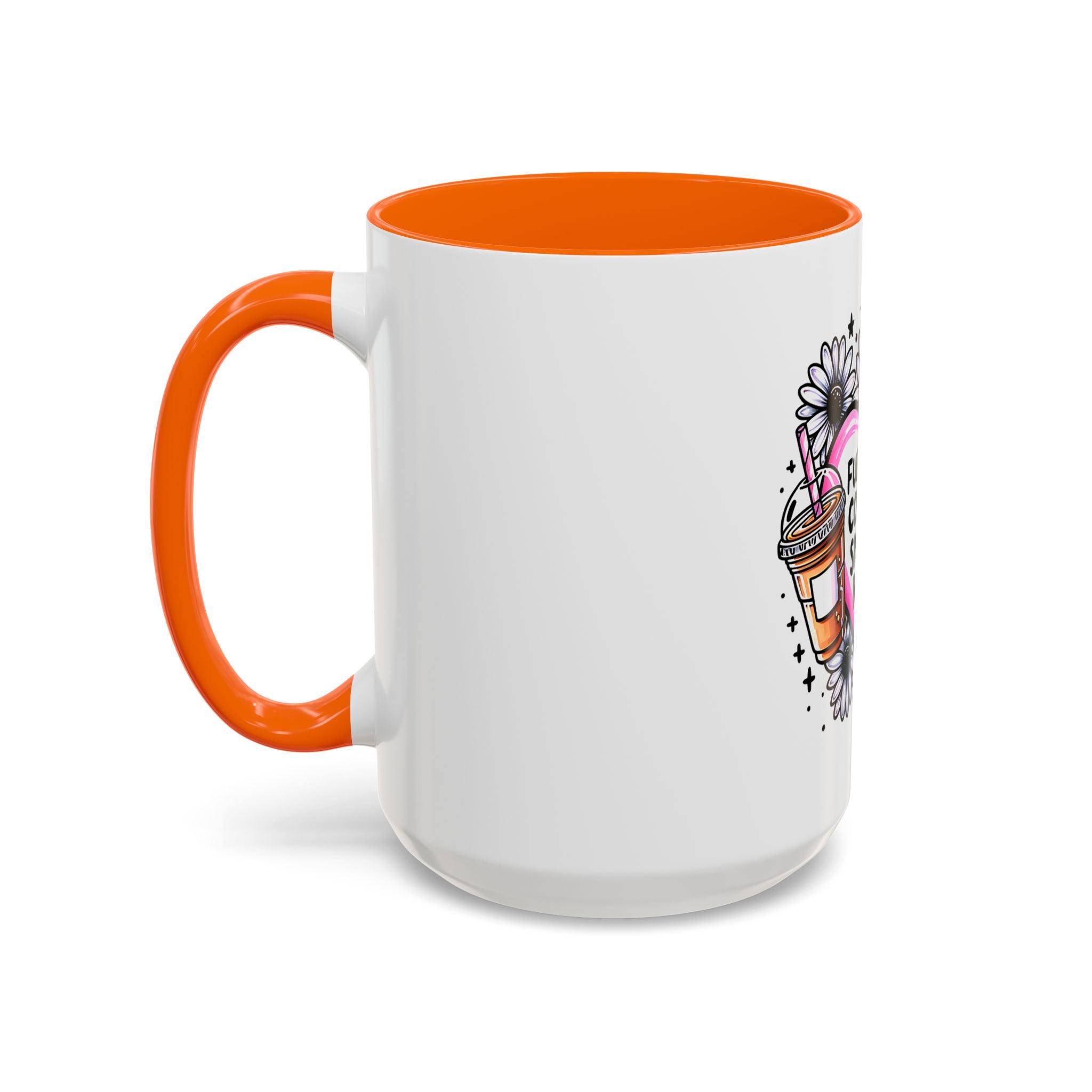 Fueled by Coffee & Smutty Books Mug — Floral Heart Coffee Cup (11/15oz)