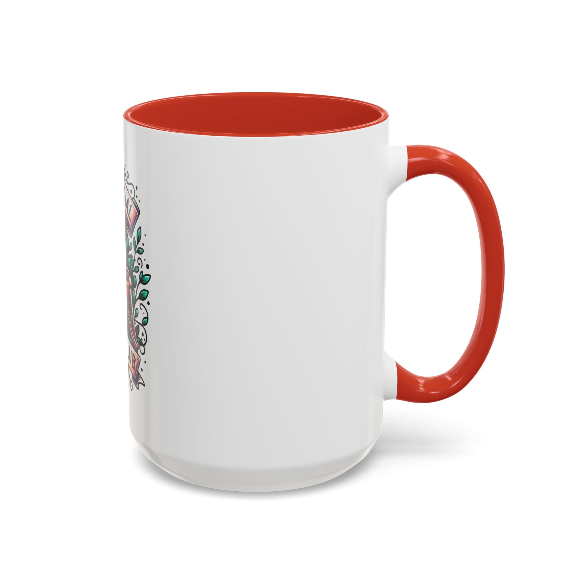 Accent Mug — "Anti-Social Book Club" Skull & Book Coffee Mug (11/15oz)