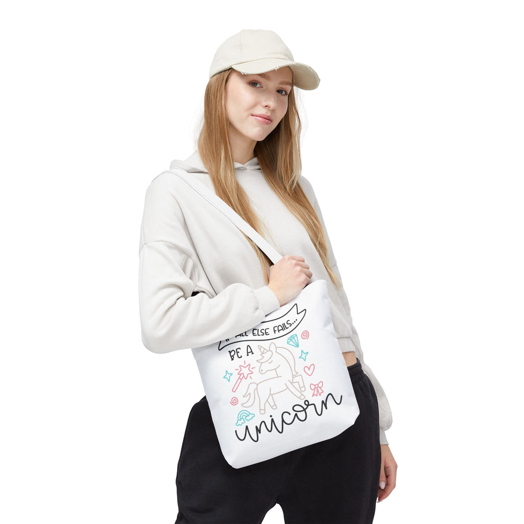 Unicorn Tote Bag — "If All Else Fails... Be a Unicorn" Cute Pastel Shopper