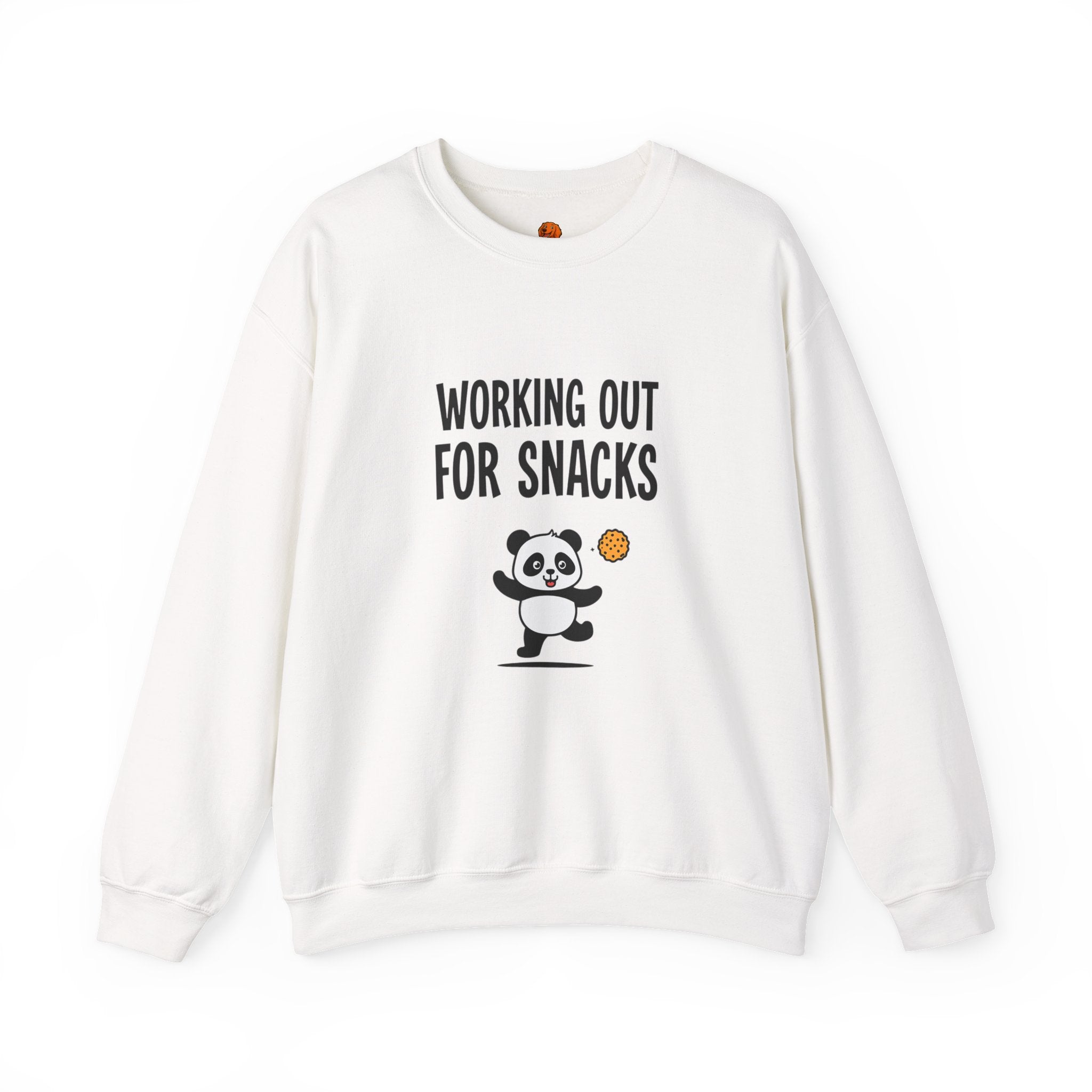 Sweatshirt — "Working Out for Snacks" Cute Panda Crewneck