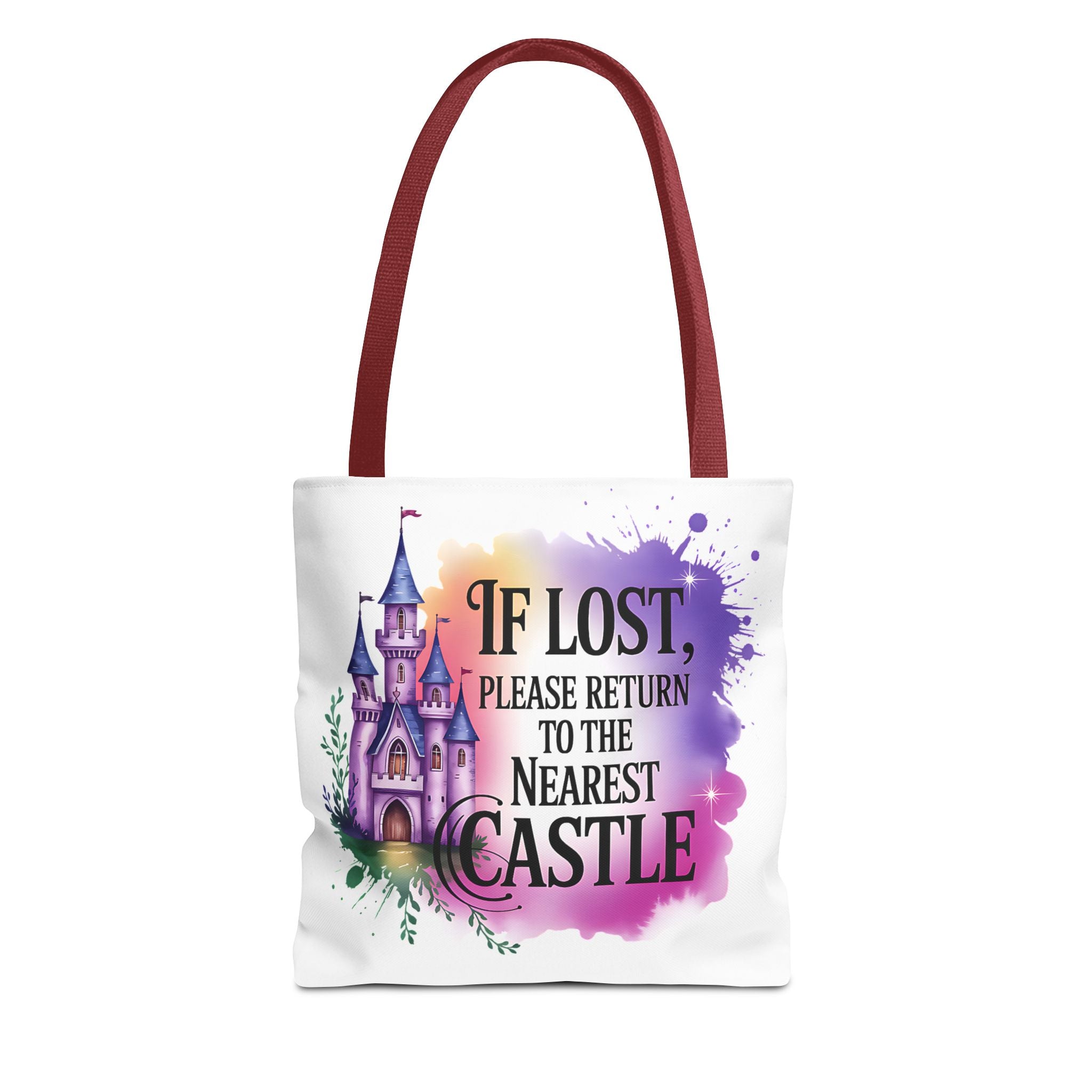 Castle Quote Tote Bag – "If Lost Please Return to the Nearest Castle"