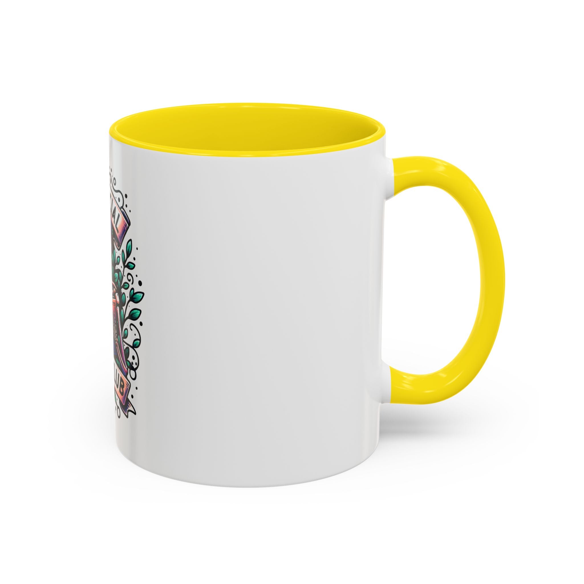 Accent Mug — "Anti-Social Book Club" Skull & Book Coffee Mug (11/15oz)