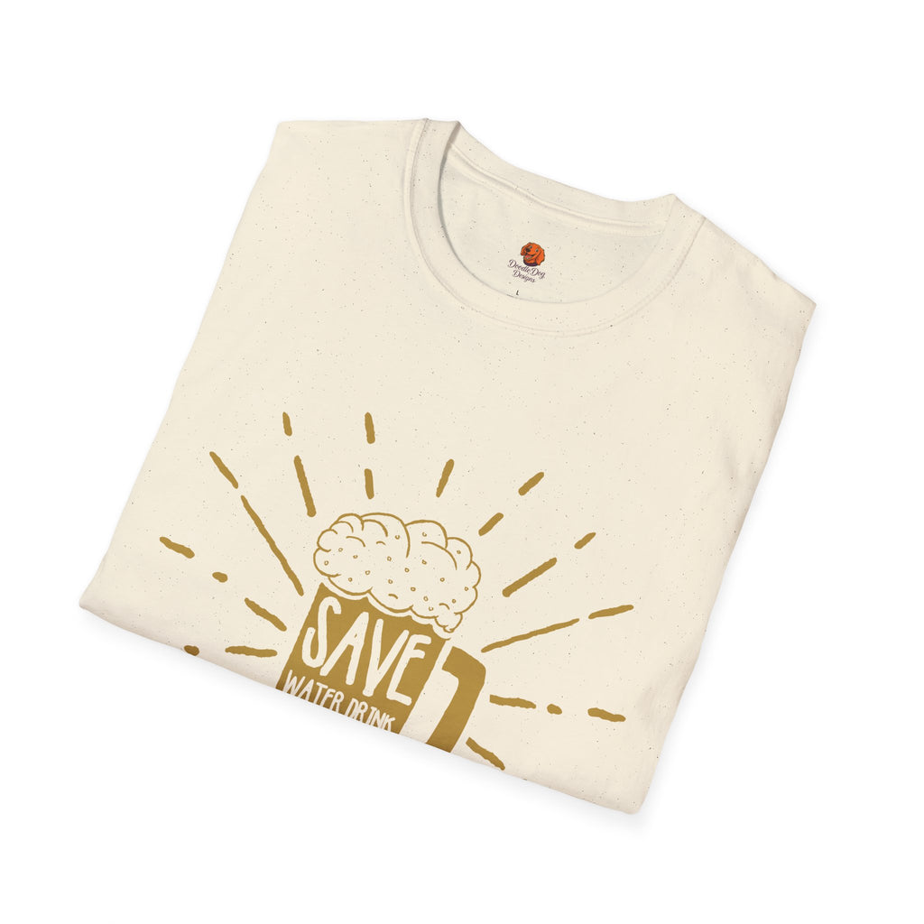 Save Water, Drink Beer T-Shirt — Funny Beer Mug Graphic Tee for Beer Lovers