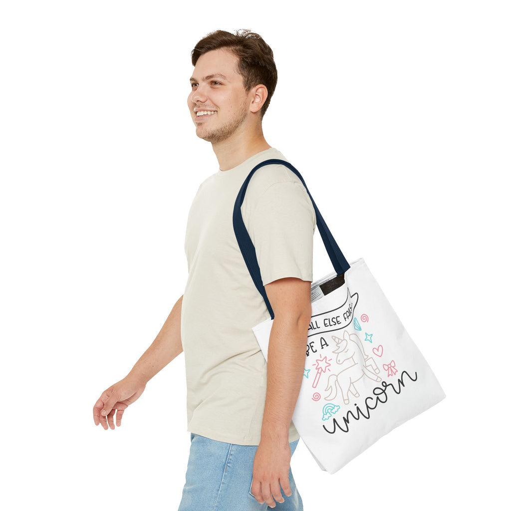Unicorn Tote Bag — "If All Else Fails... Be a Unicorn" Cute Pastel Shopper