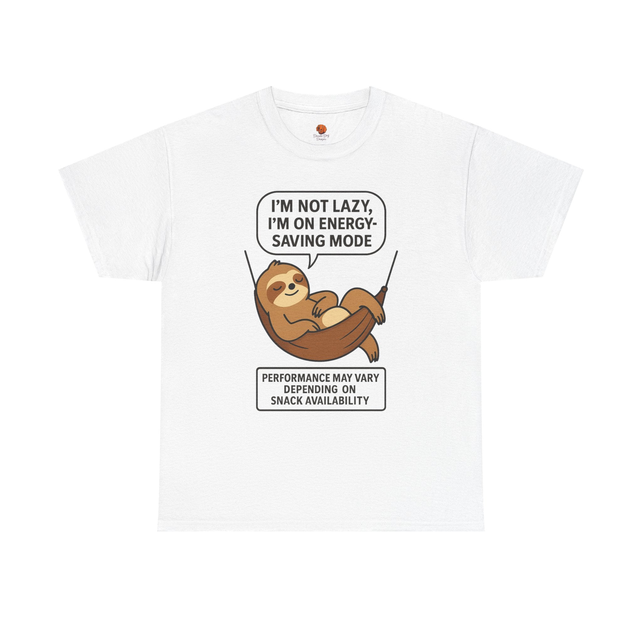 Sloth Energy-Saving Tee – "I'm Not Lazy, I'm On Energy-Saving Mode" Cotton Shirt