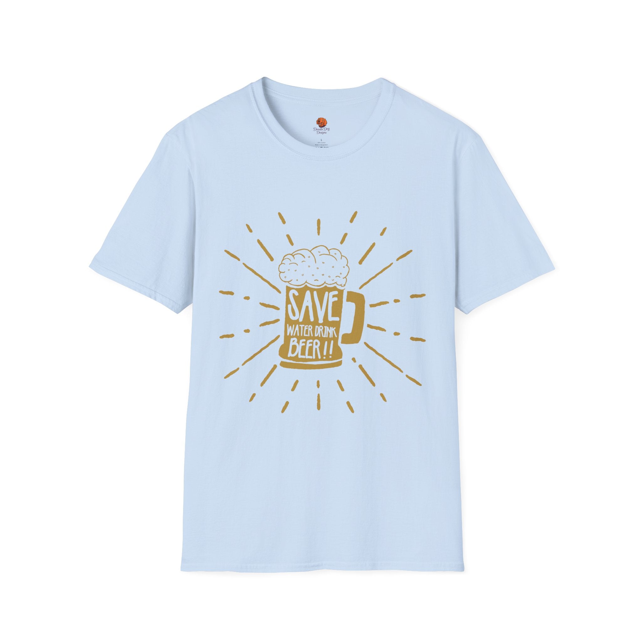 Save Water, Drink Beer T-Shirt — Funny Beer Mug Graphic Tee for Beer Lovers