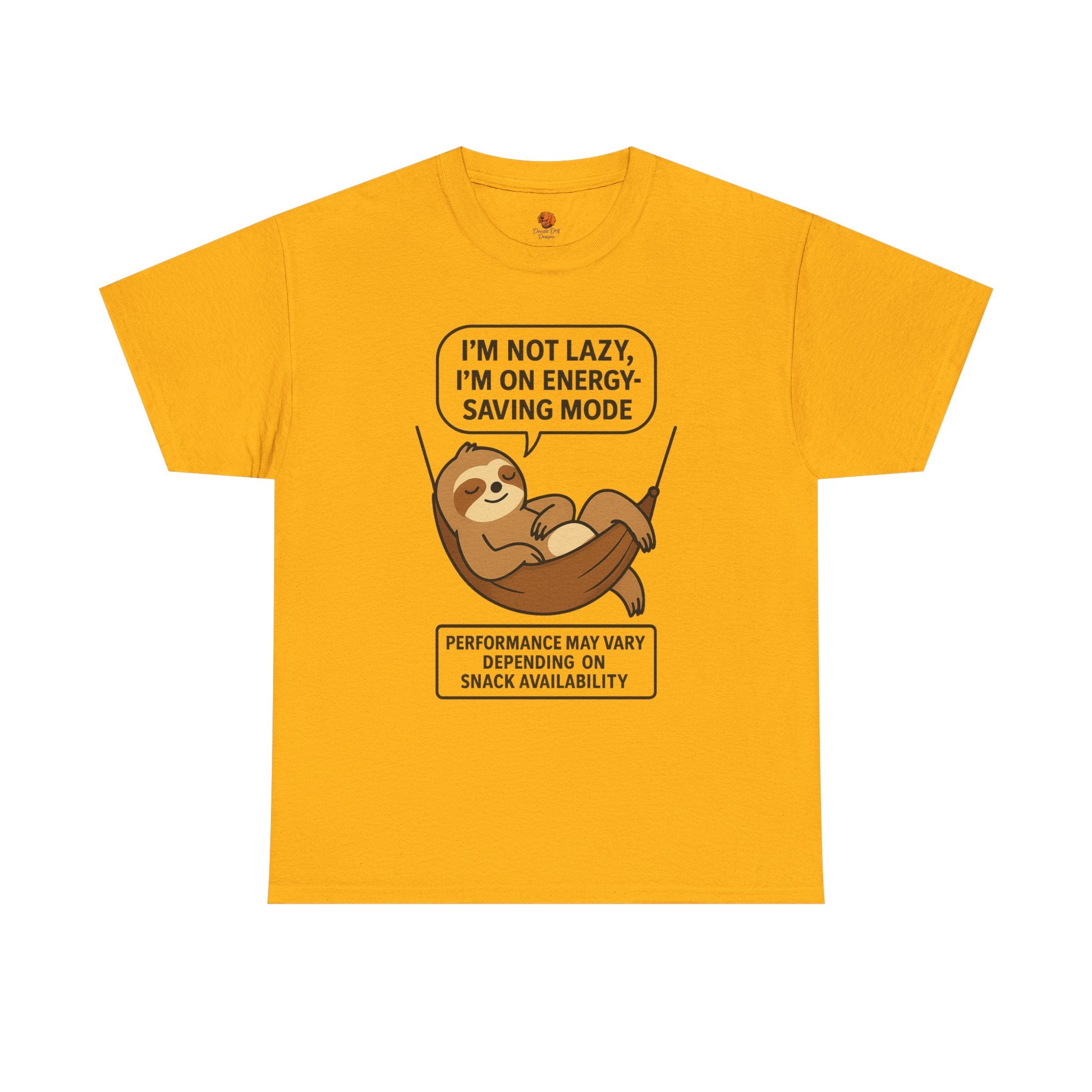 Sloth Energy-Saving Tee – "I'm Not Lazy, I'm On Energy-Saving Mode" Cotton Shirt