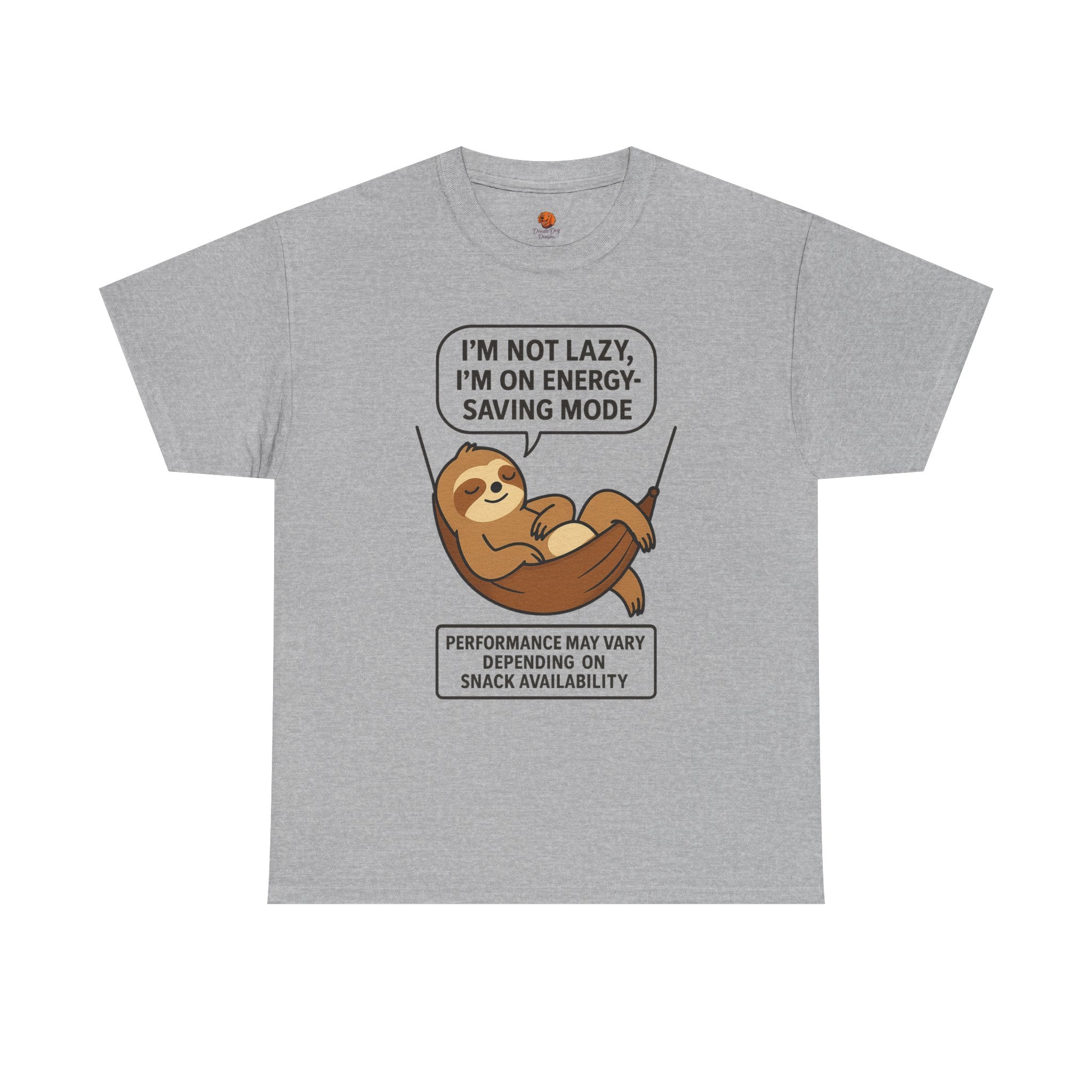 Sloth Energy-Saving Tee – "I'm Not Lazy, I'm On Energy-Saving Mode" Cotton Shirt