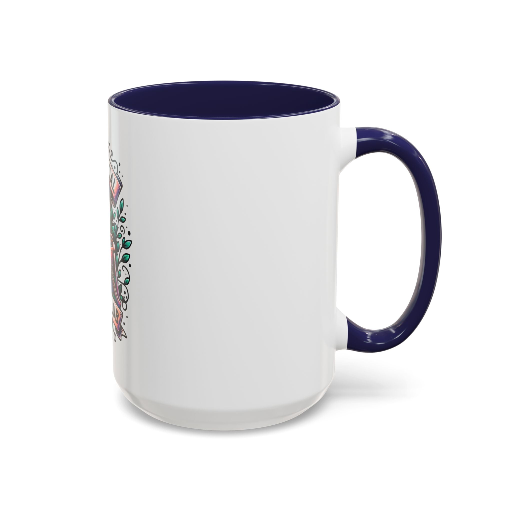 Accent Mug — "Anti-Social Book Club" Skull & Book Coffee Mug (11/15oz)
