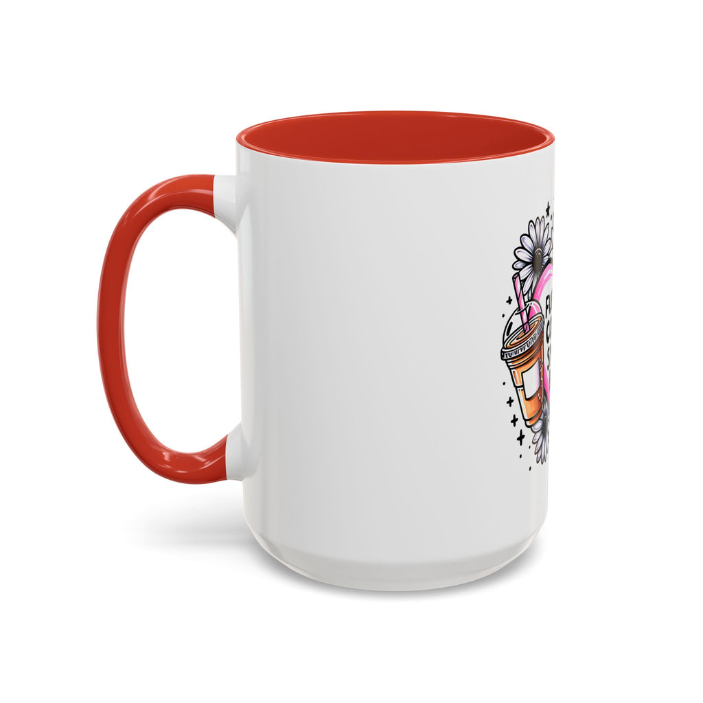 Fueled by Coffee & Smutty Books Mug — Floral Heart Coffee Cup (11/15oz)