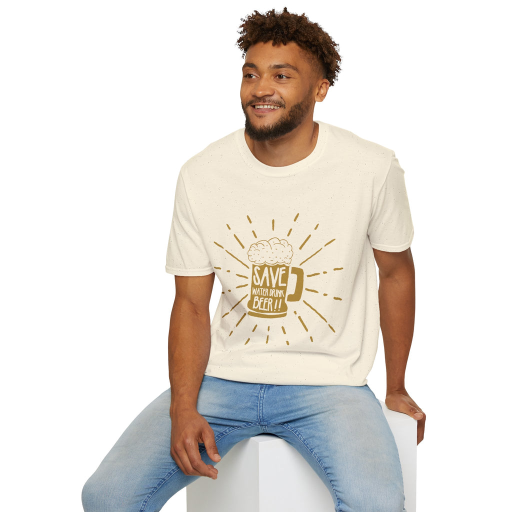 Save Water, Drink Beer T-Shirt — Funny Beer Mug Graphic Tee for Beer Lovers