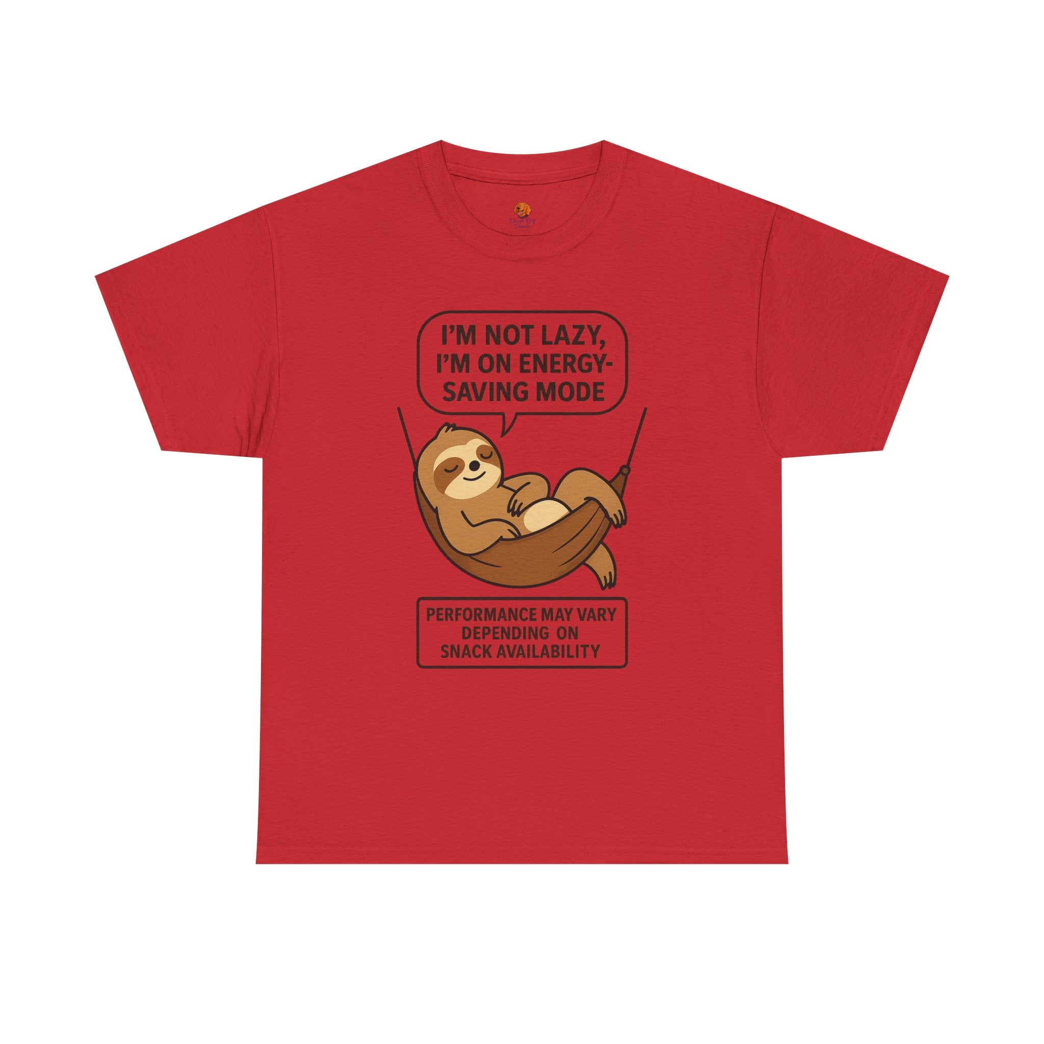 Sloth Energy-Saving Tee – "I'm Not Lazy, I'm On Energy-Saving Mode" Cotton Shirt