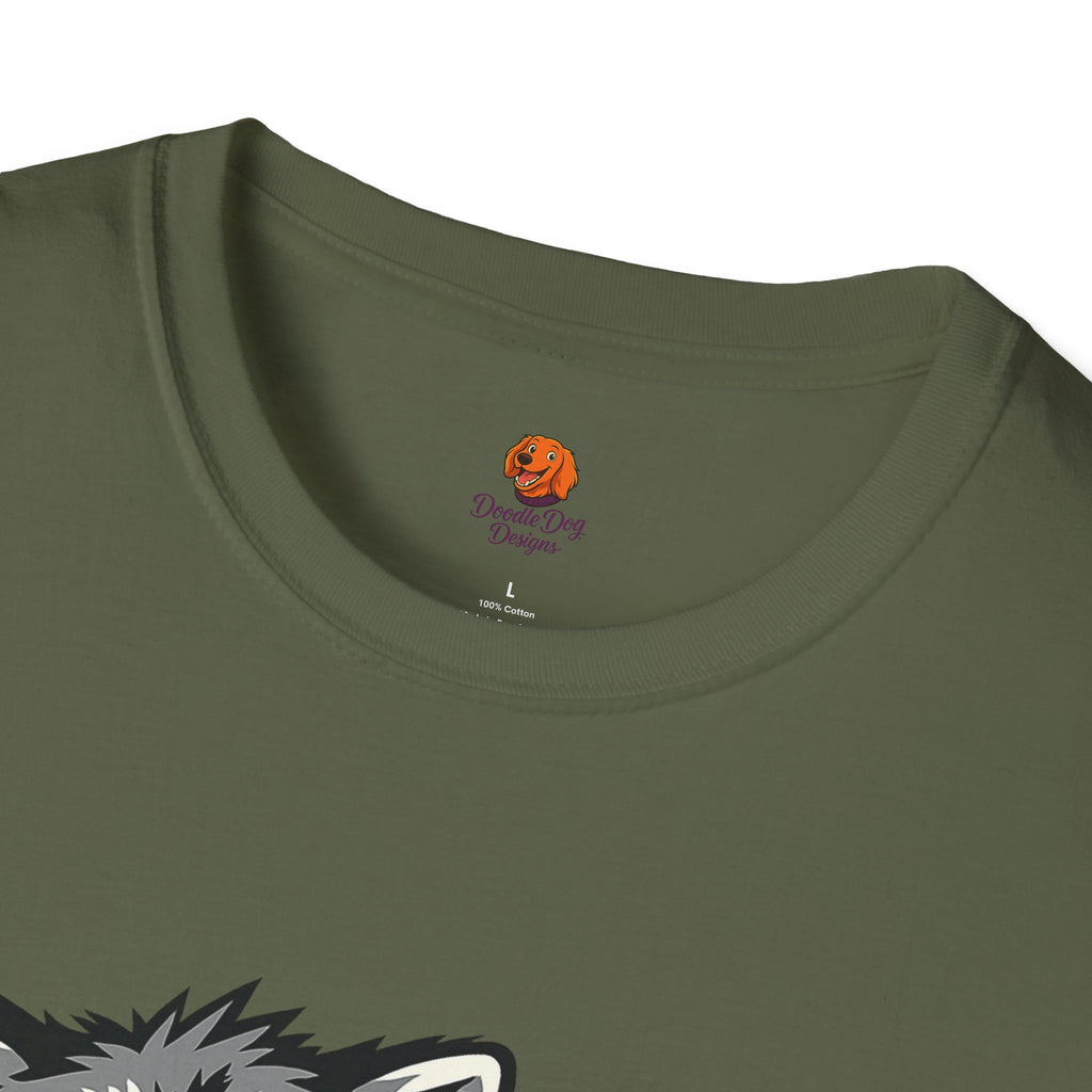Raccoon Morning Coffee T-Shirt — Cute Lazy Animal Tee
