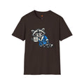 Raccoon Morning Coffee T-Shirt — Cute Lazy Animal Tee