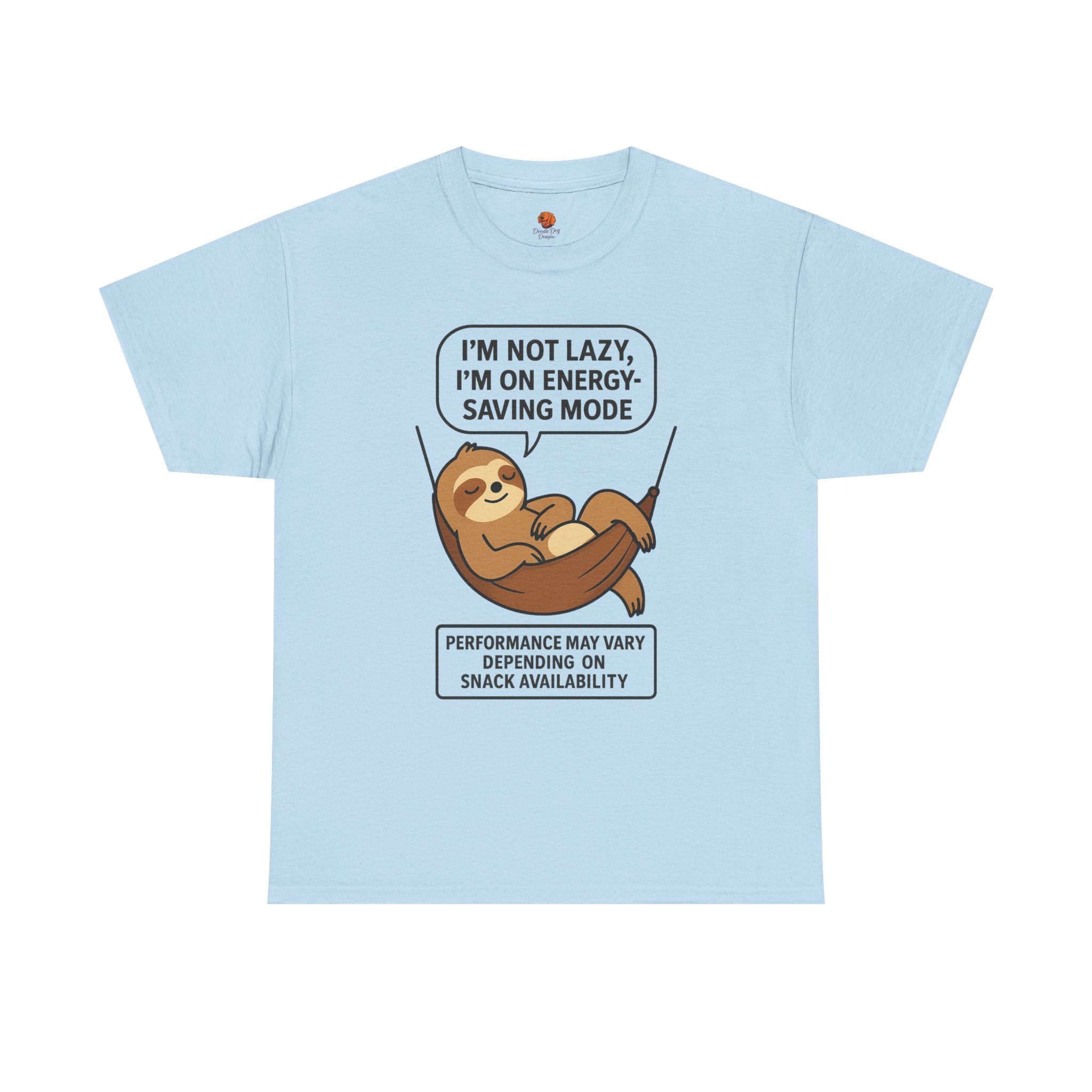 Sloth Energy-Saving Tee – "I'm Not Lazy, I'm On Energy-Saving Mode" Cotton Shirt