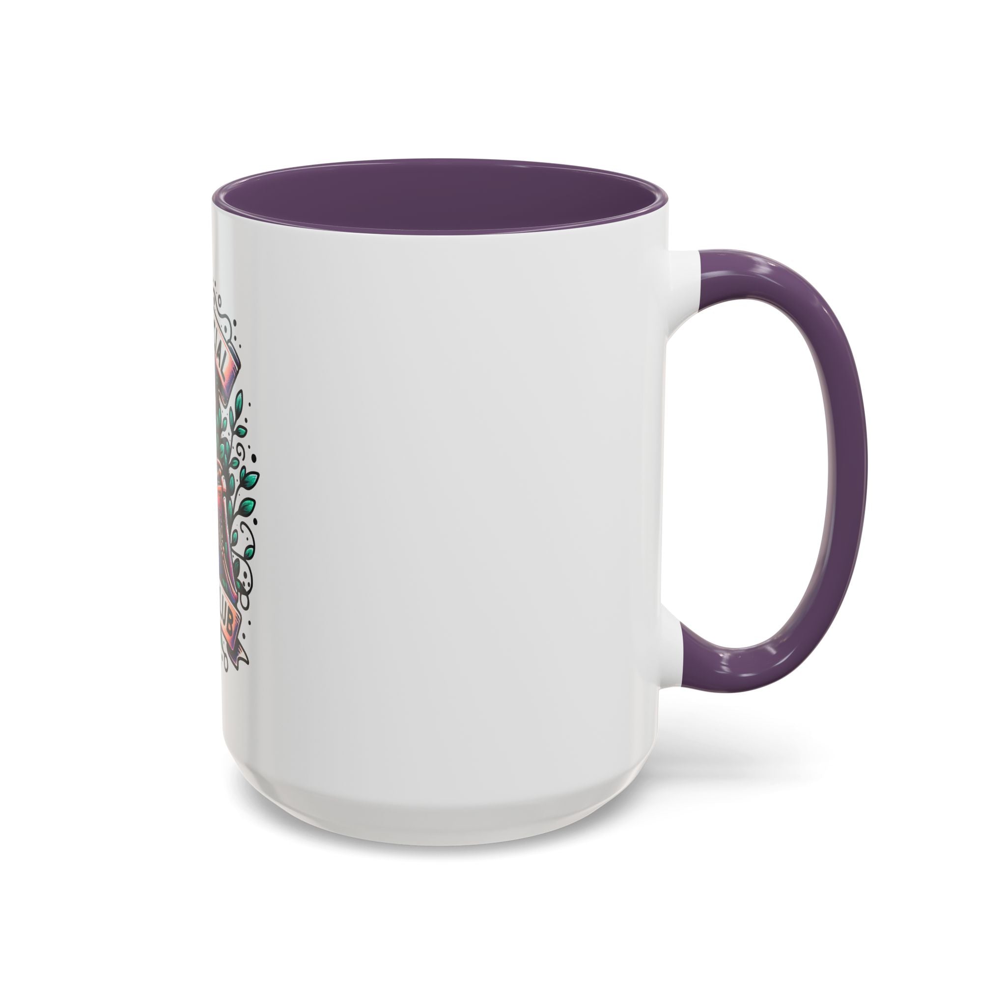 Accent Mug — "Anti-Social Book Club" Skull & Book Coffee Mug (11/15oz)