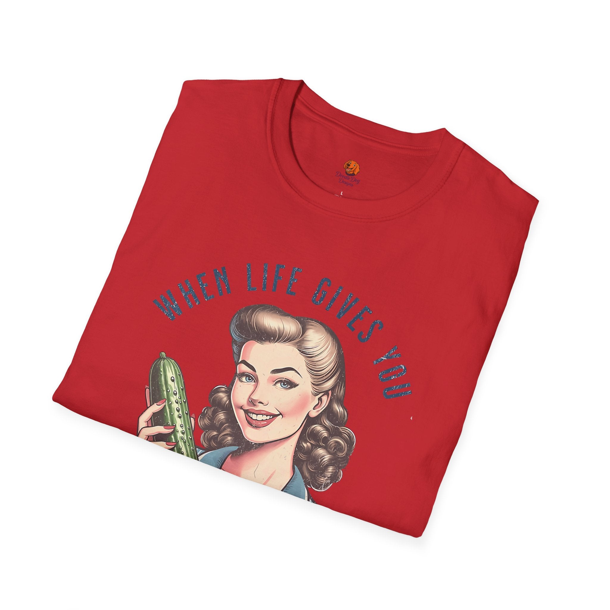 T-Shirt — “When Life Gives You Cucumbers” Vintage Retro Kitchen Tee