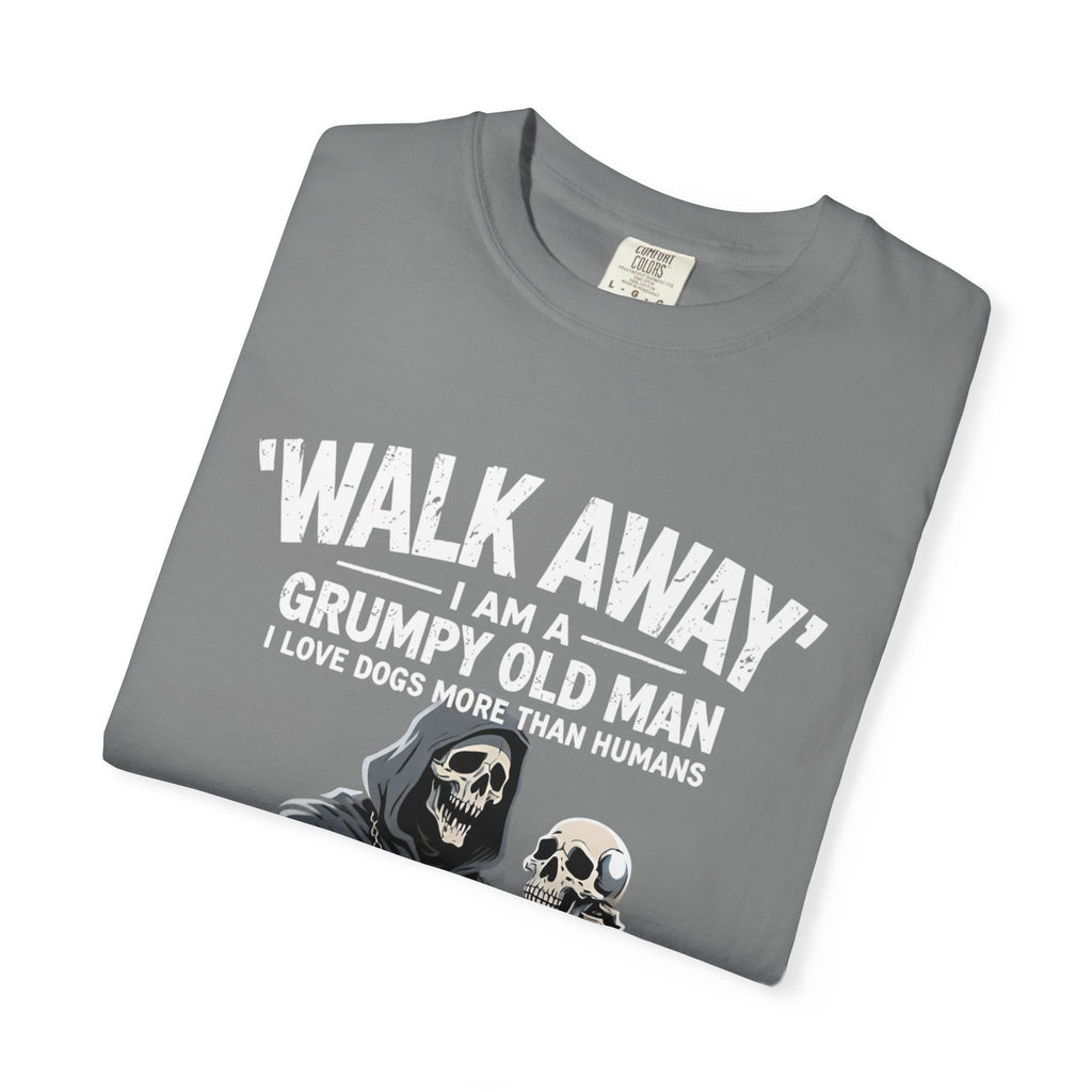 Grumpy Old Man T‑Shirt — “Walk Away I Am A Grumpy Old Man” Funny Skull Tee