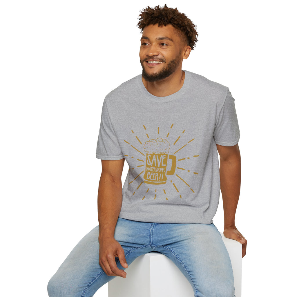 Save Water, Drink Beer T-Shirt — Funny Beer Mug Graphic Tee for Beer Lovers