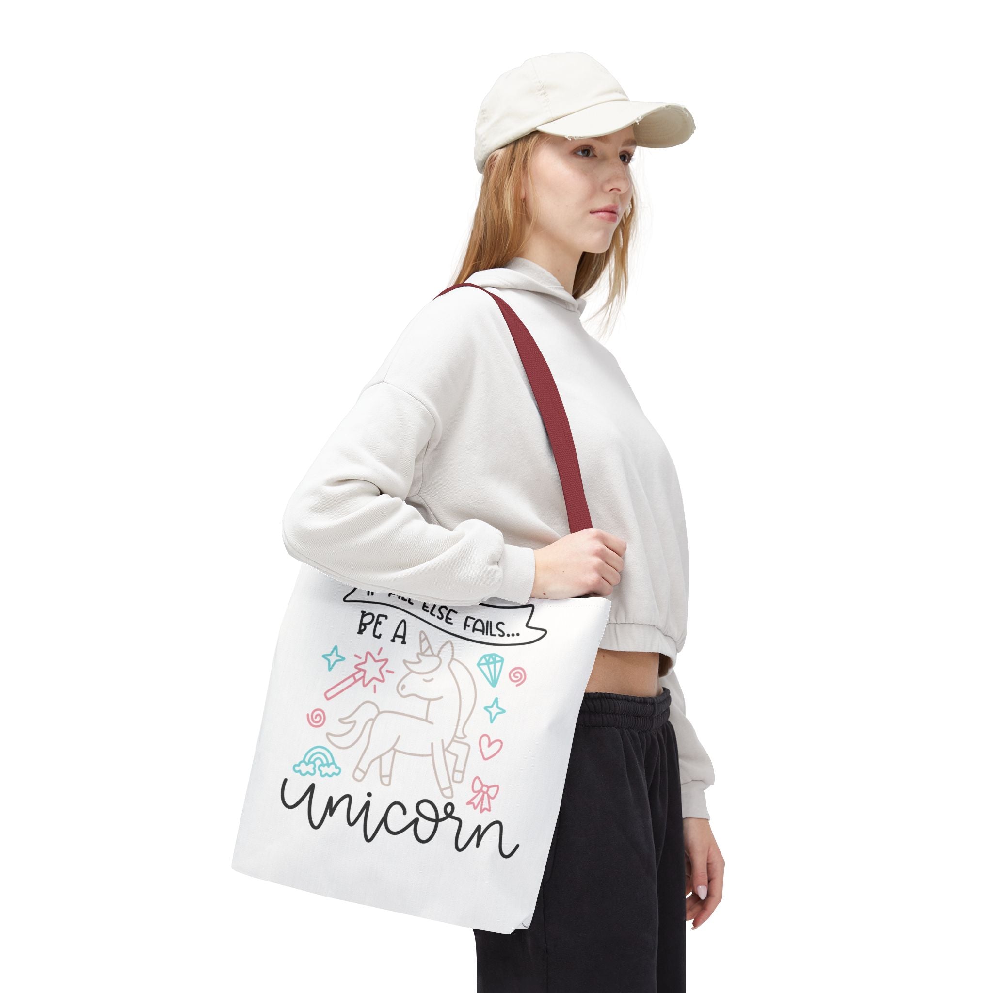 Unicorn Tote Bag — "If All Else Fails... Be a Unicorn" Cute Pastel Shopper