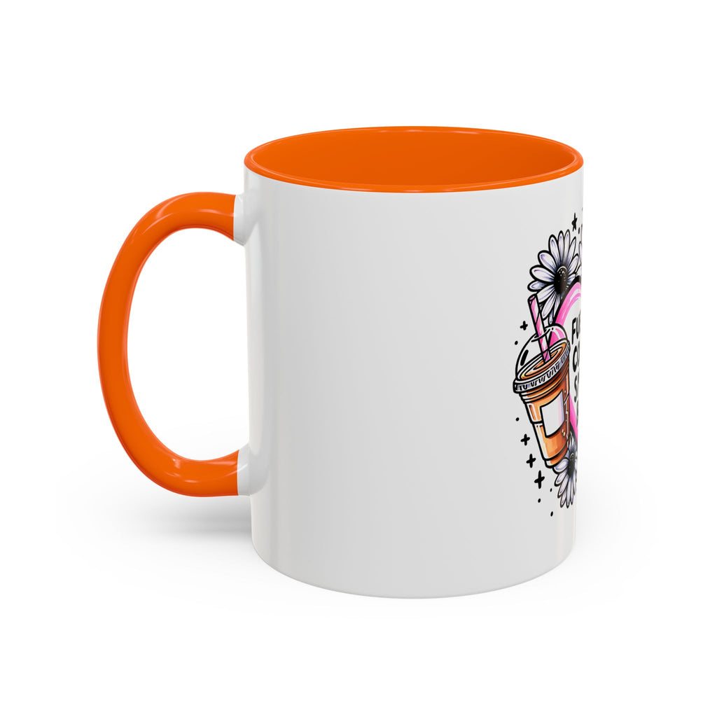 Fueled by Coffee & Smutty Books Mug — Floral Heart Coffee Cup (11/15oz)
