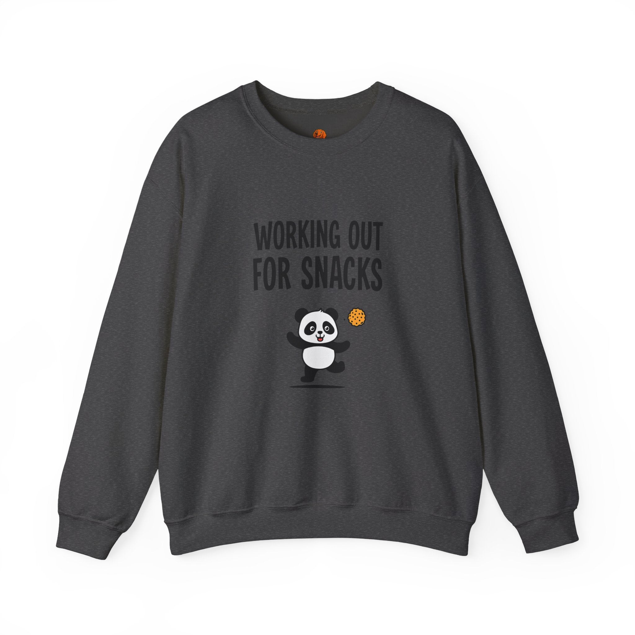 Sweatshirt — "Working Out for Snacks" Cute Panda Crewneck