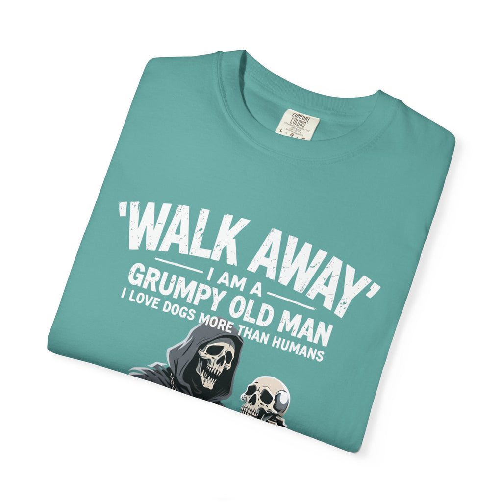 Grumpy Old Man T‑Shirt — “Walk Away I Am A Grumpy Old Man” Funny Skull Tee