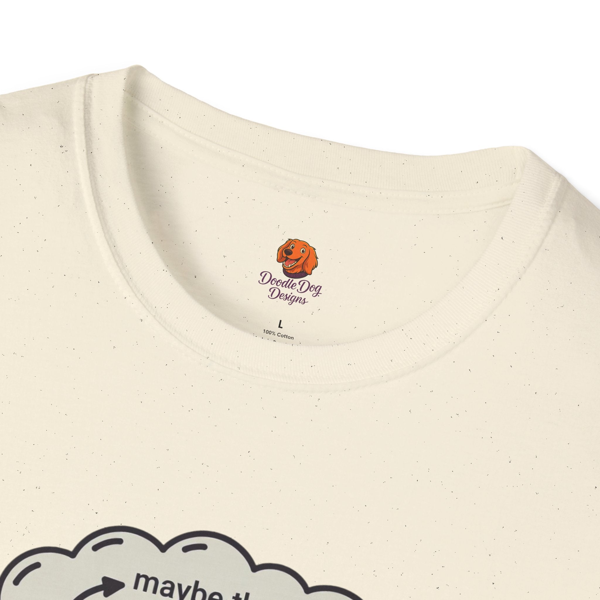 Anxious Student Illustration T-Shirt — "Maybe They Hate Me" Desk Cartoon Tee