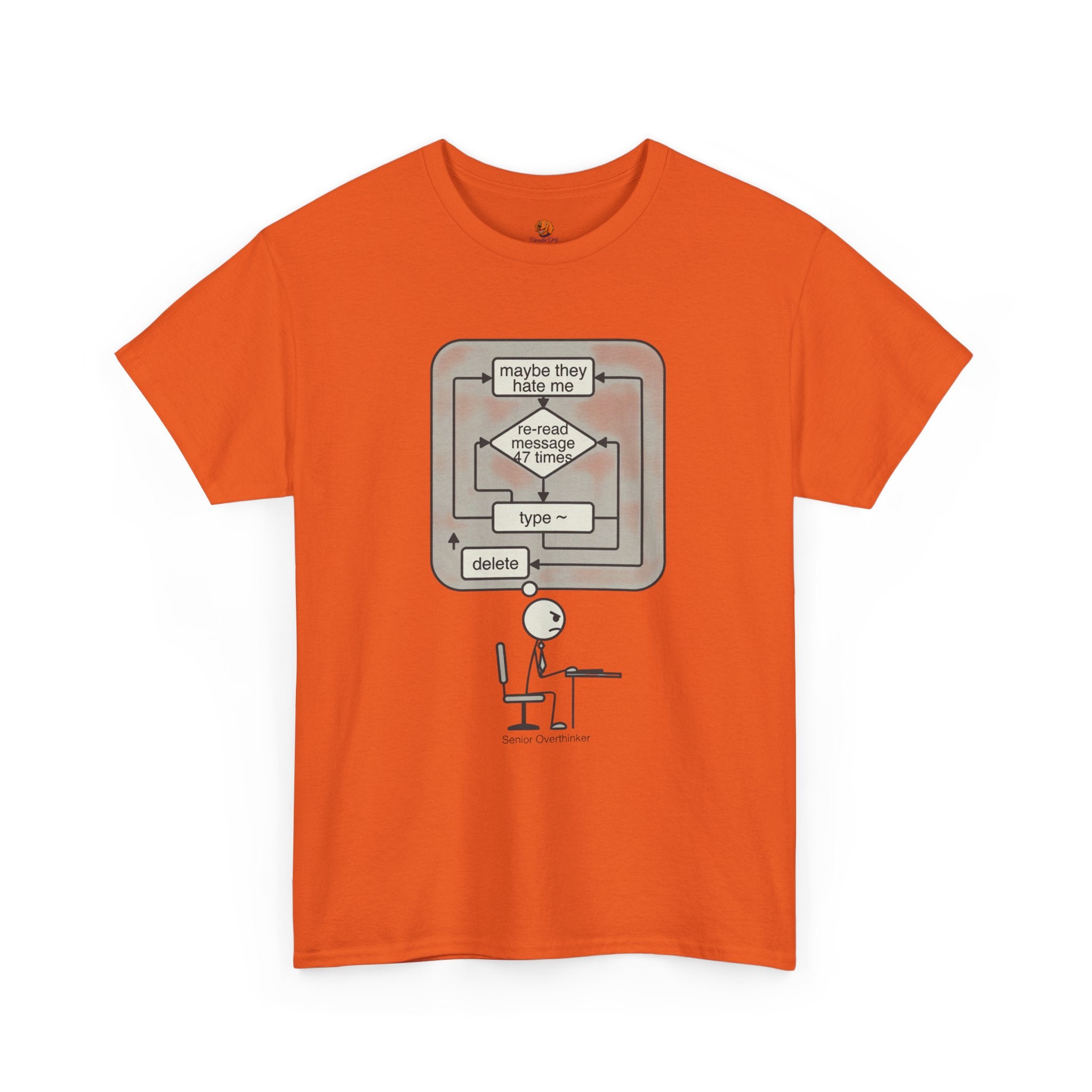 Programming Flowchart T‑Shirt — "maybe they hate me" Humorous Coder Tee