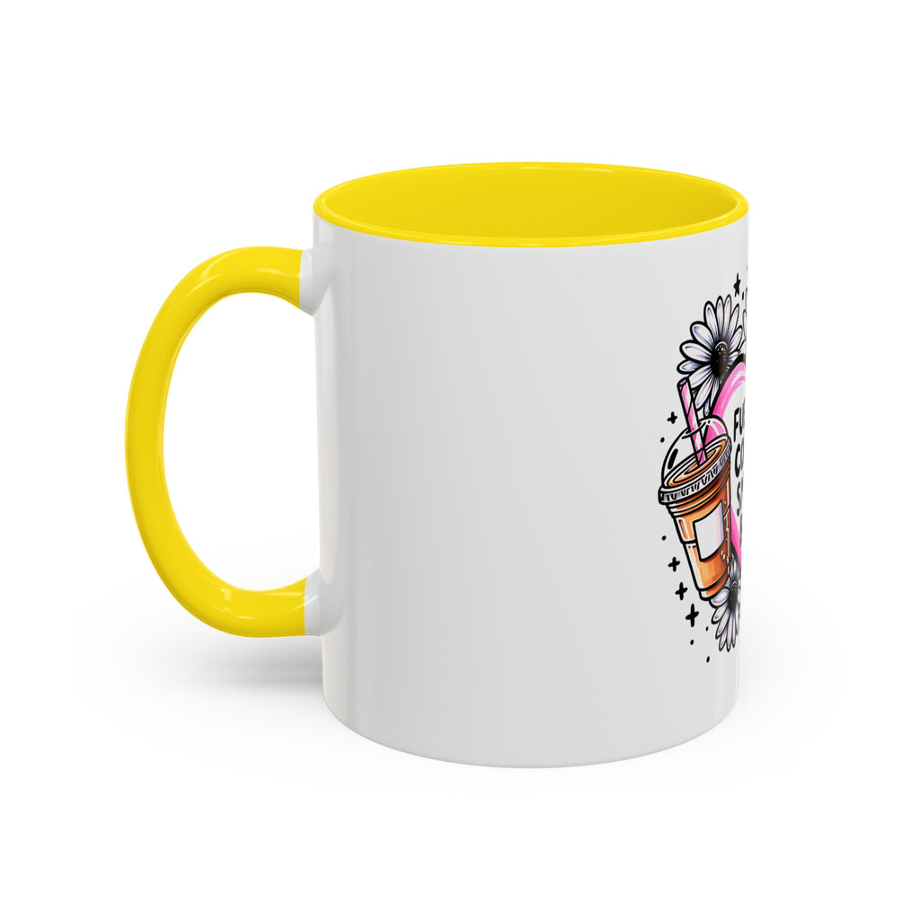 Fueled by Coffee & Smutty Books Mug — Floral Heart Coffee Cup (11/15oz)