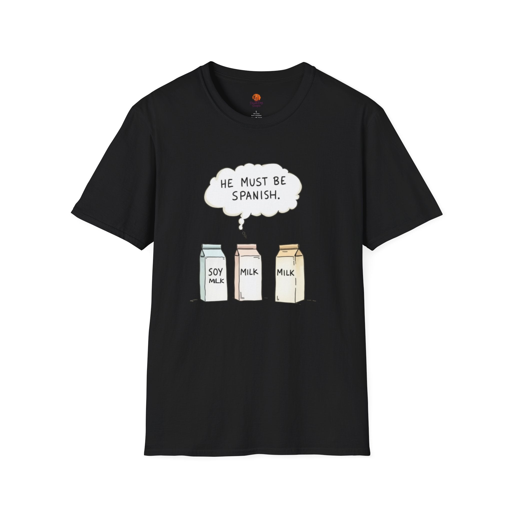 Funny 'He Must Be Spanish' Milk Cartons T-Shirt