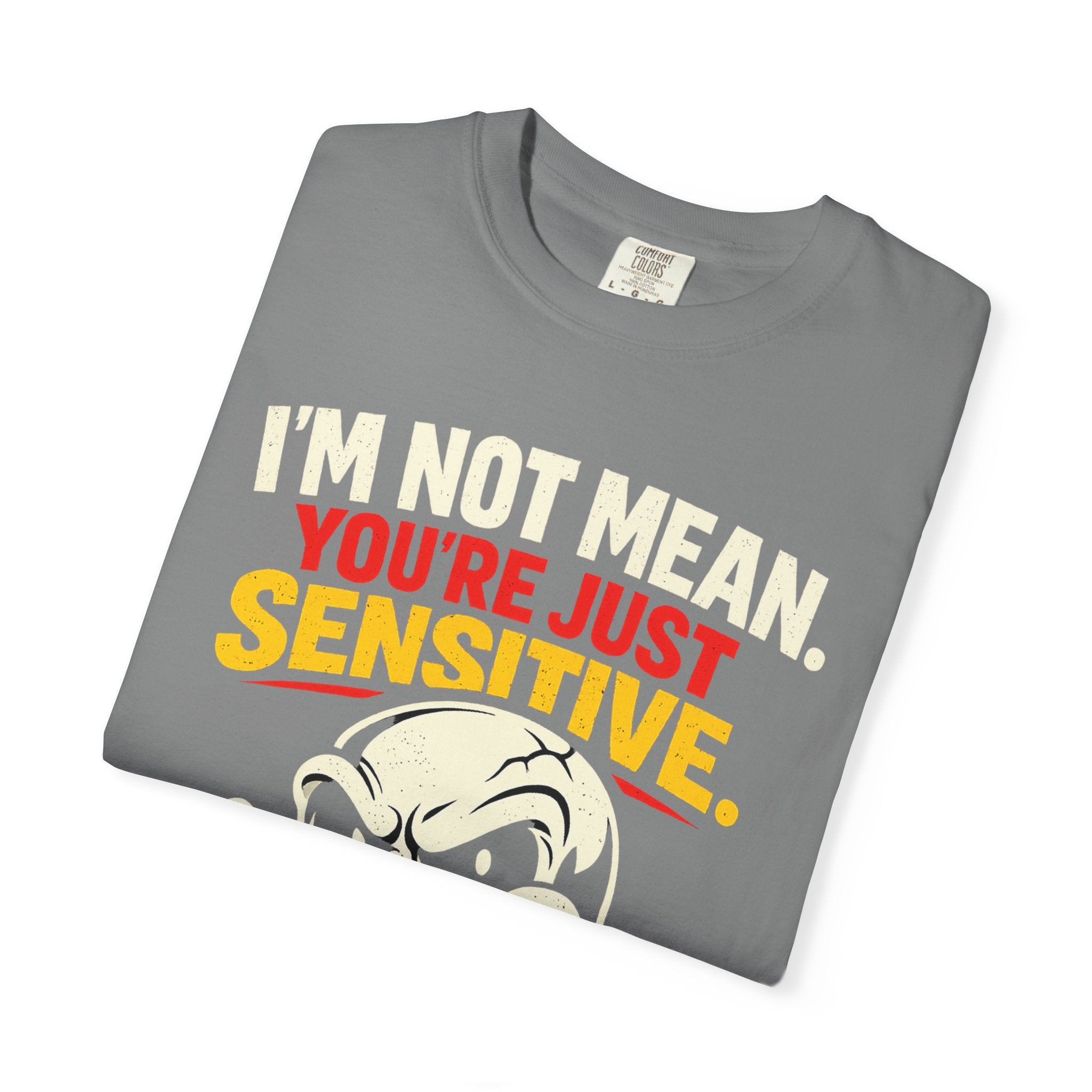 Graphic T-Shirt — "I'm Not Mean, You're Just Sensitive" Skull Tee