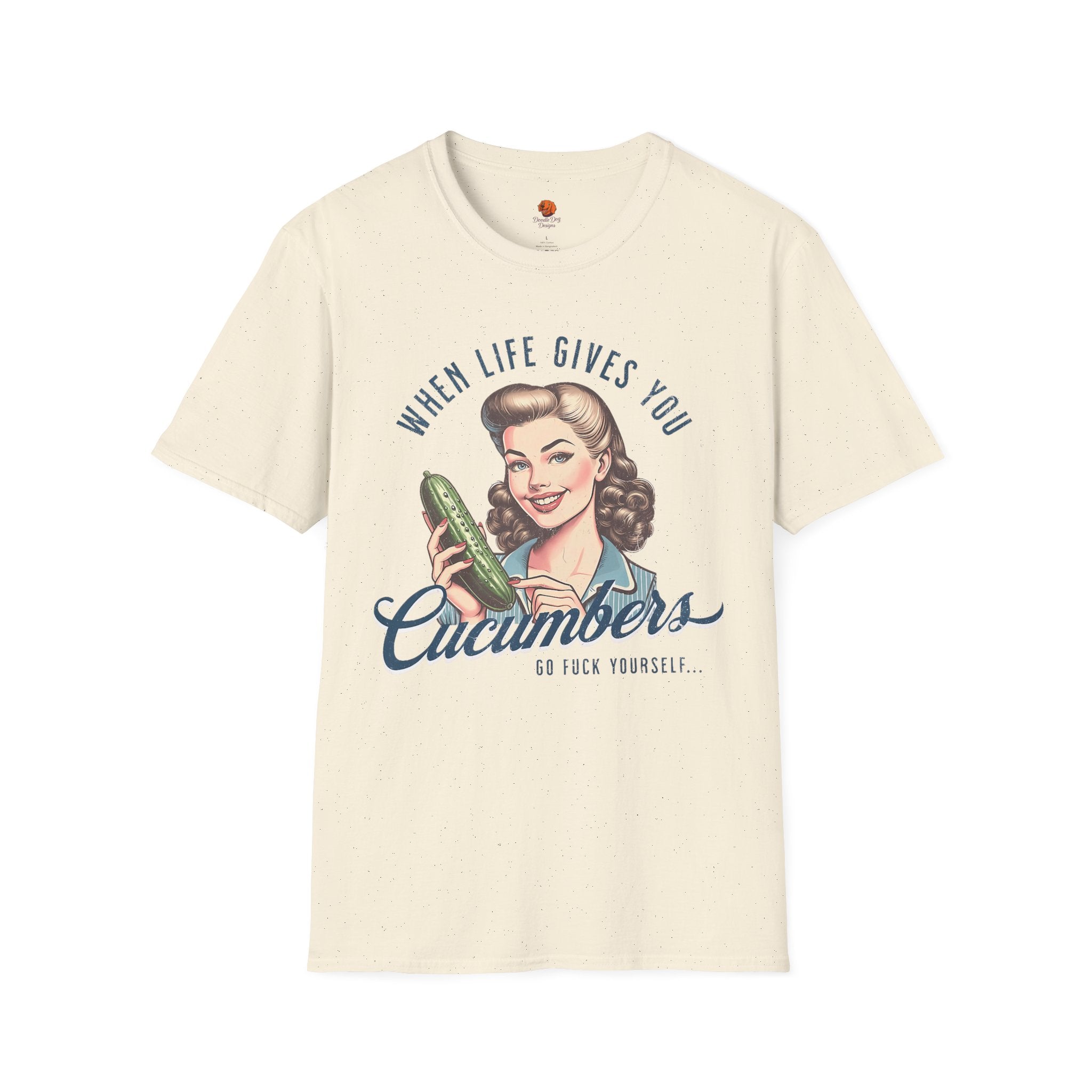 T-Shirt — “When Life Gives You Cucumbers” Vintage Retro Kitchen Tee