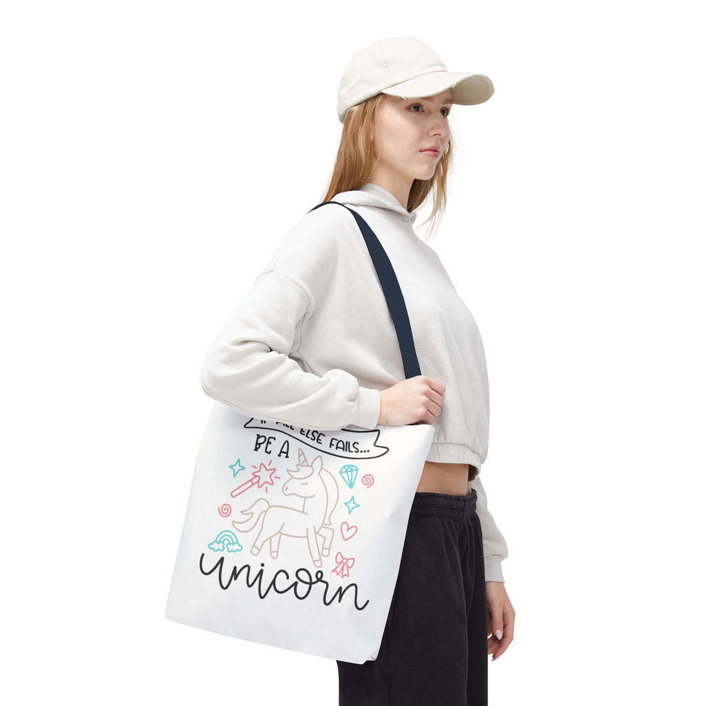 Unicorn Tote Bag — "If All Else Fails... Be a Unicorn" Cute Pastel Shopper