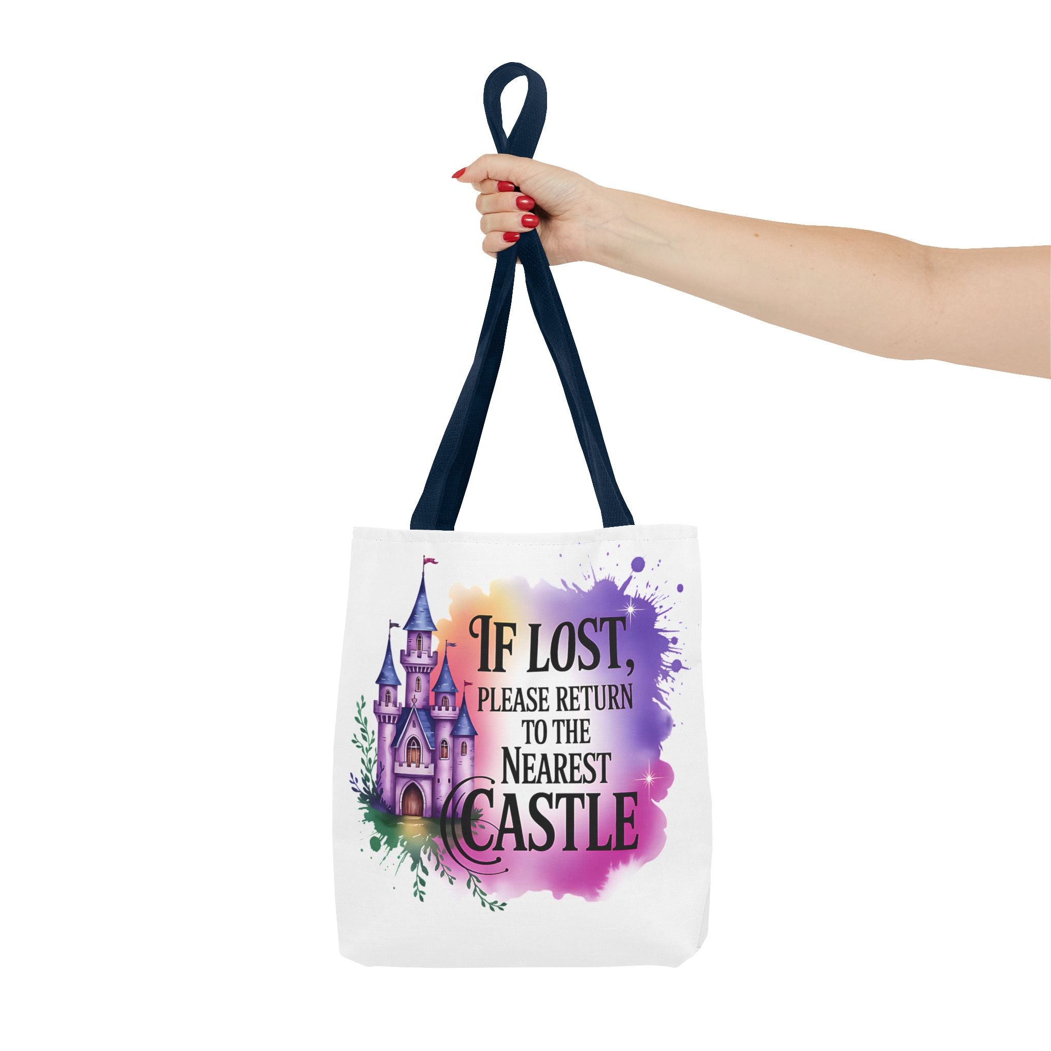 Castle Quote Tote Bag – "If Lost Please Return to the Nearest Castle"