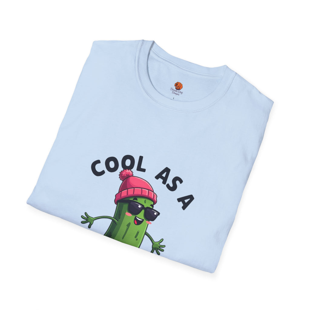 Cool As A Cucumber T-Shirt — Funky Walking Cucumber Graphic Tee