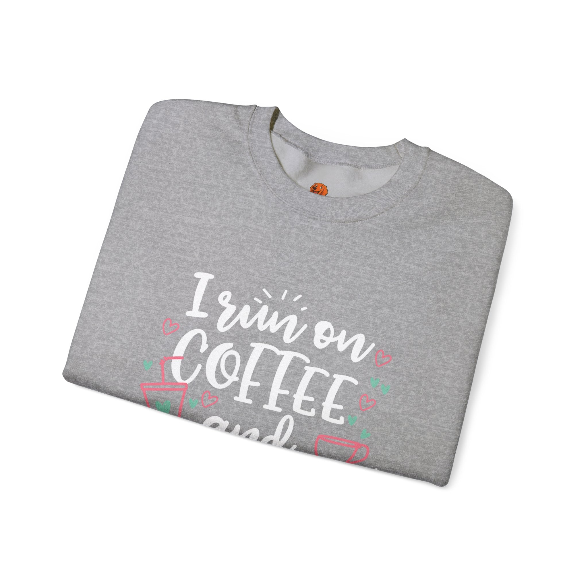 Coffee and Sarcasm Sweatshirt — "I Run on Coffee and Sarcasm" Crewneck