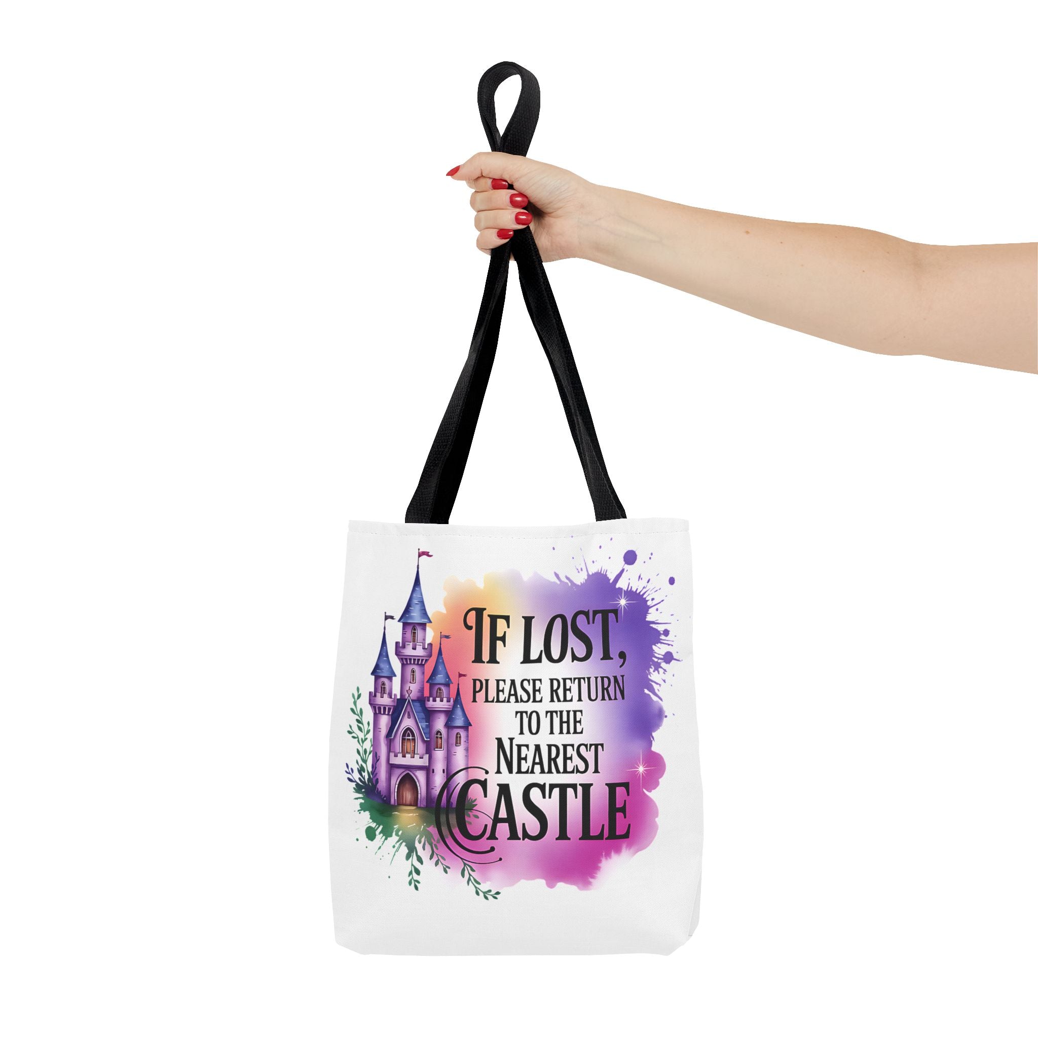 Castle Quote Tote Bag – "If Lost Please Return to the Nearest Castle"