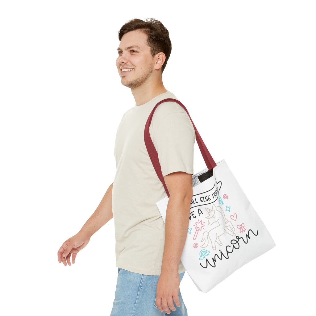 Unicorn Tote Bag — "If All Else Fails... Be a Unicorn" Cute Pastel Shopper
