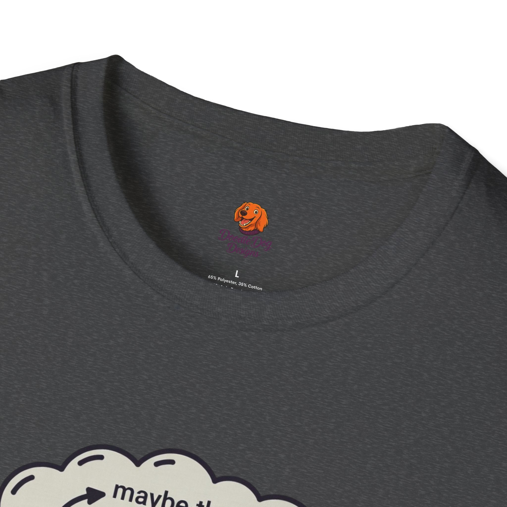 Anxious Student Illustration T-Shirt — "Maybe They Hate Me" Desk Cartoon Tee